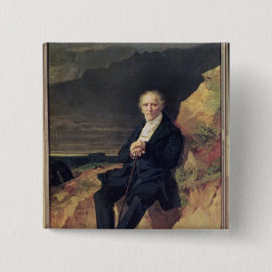 Portrait of Charles Fourier 15 Cm Square Badge