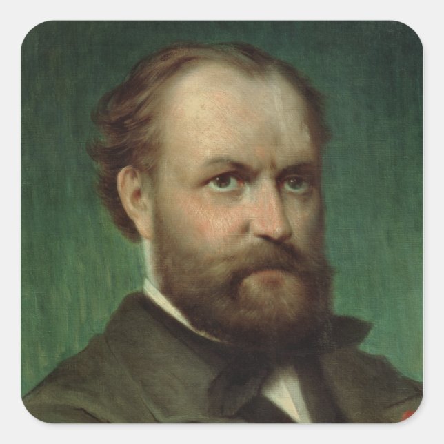Portrait of Charles Gounod Square Sticker (Front)