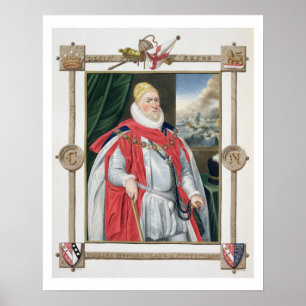 Portrait of Charles Howard (1536-1624) 2nd Baron o Poster