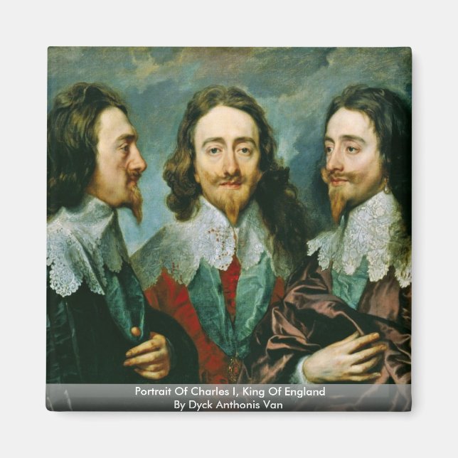 Portrait Of Charles I, King Of England Magnet (Front)