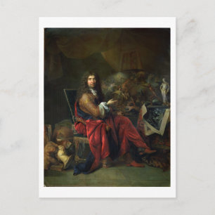 Portrait of Charles Le Brun (1619-90) 1686 (oil on Postcard