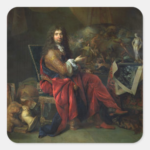 Portrait of Charles Le Brun (1619-90) 1686 (oil on Square Sticker