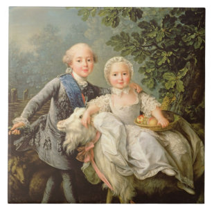 Portrait of Charles Philippe of France (1757-1836) Tile
