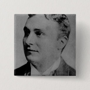 Portrait of Charles Spencer Chaplin, Sr 15 Cm Square Badge