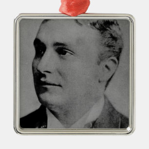 Portrait of Charles Spencer Chaplin, Sr Metal Tree Decoration
