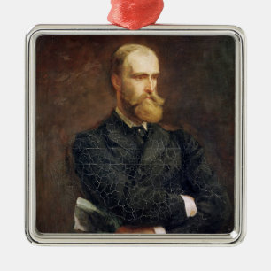 Portrait of Charles Stewart Parnell 1892 Metal Tree Decoration