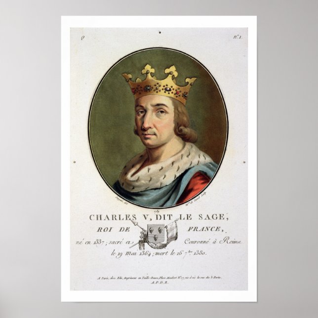 Portrait of Charles V, Called 'The Wise' King of F Poster (Front)