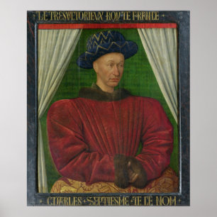 Portrait of Charles VII, c.1445-50 Poster