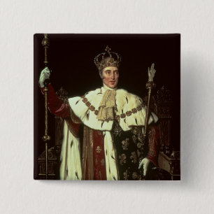 Portrait of Charles X of France, 1829 15 Cm Square Badge