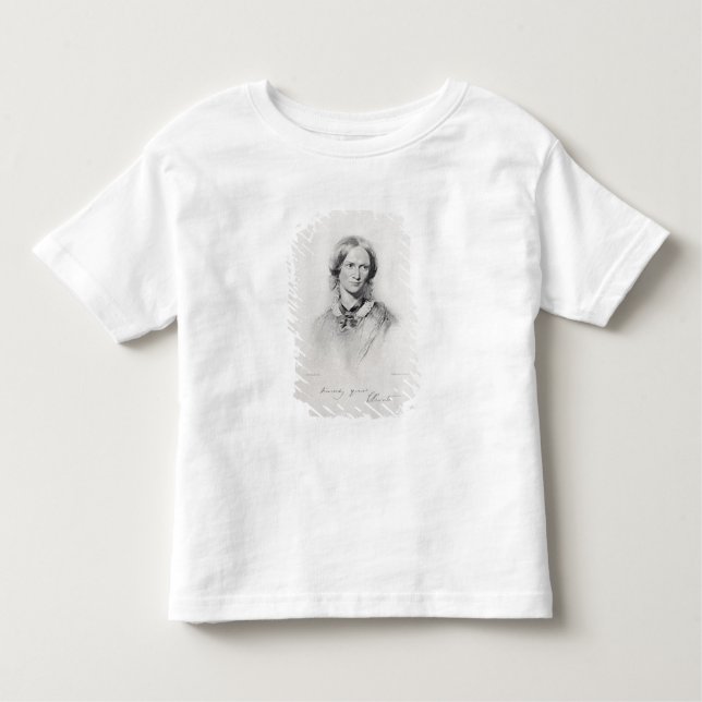Portrait of Charlotte Bronte, engraved by Walker a Toddler T-Shirt (Front)