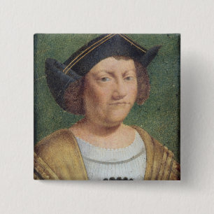 Portrait of Christopher Columbus 15 Cm Square Badge