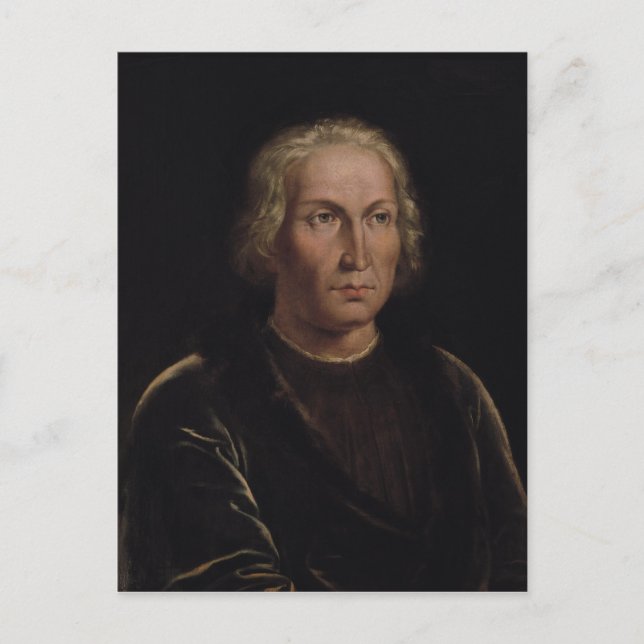 Portrait of Christopher Columbus Postcard (Front)