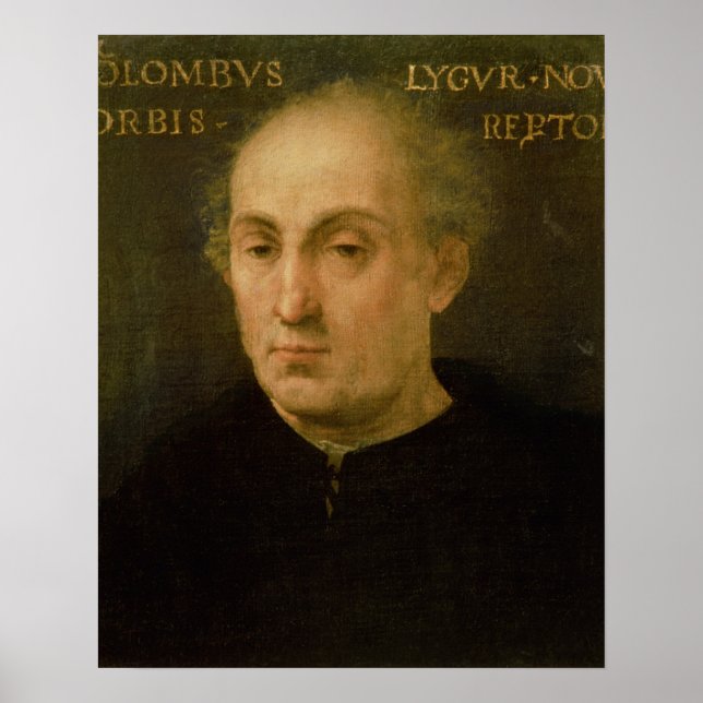 Portrait of Christopher Columbus Poster (Front)