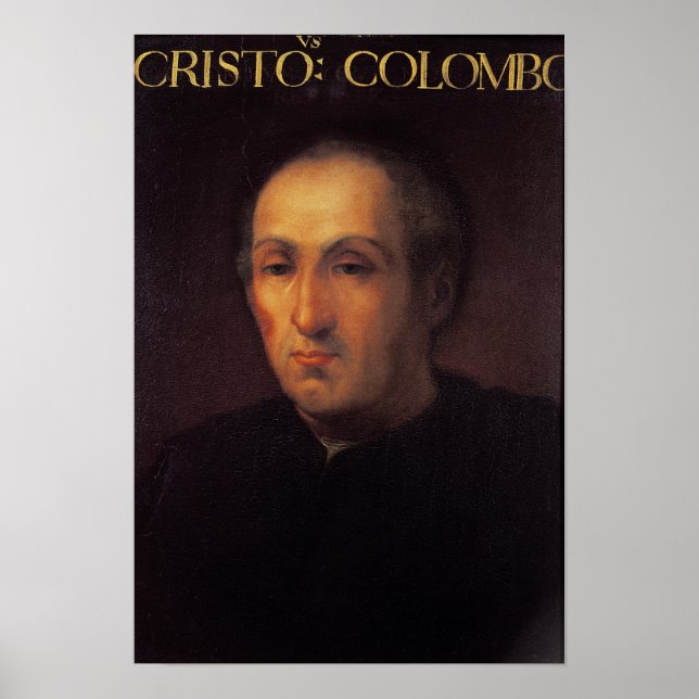 Portrait of Christopher Columbus Poster (Front)