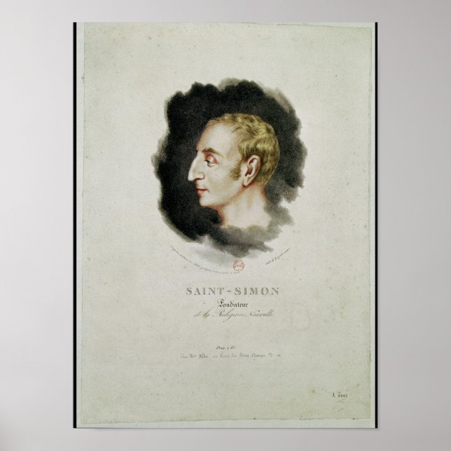 Portrait of Claude Henri de Rouvroy Poster (Front)