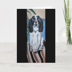 Portrait of Cocker Spaniel Painting by Alfred Fox Card