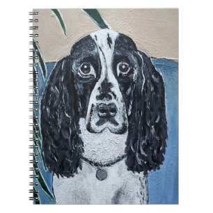 Portrait of Cocker Spaniel Painting by Alfred Fox Notebook