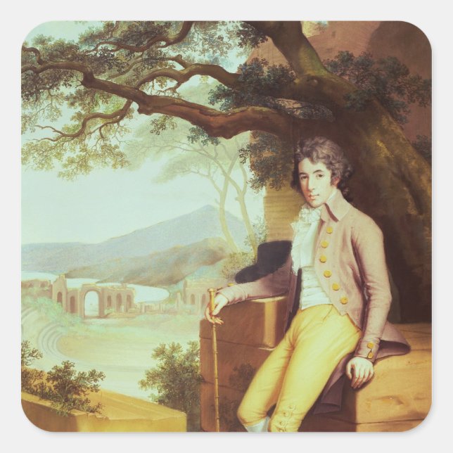 Portrait of Colonel David La Touche of Marcey Square Sticker (Front)