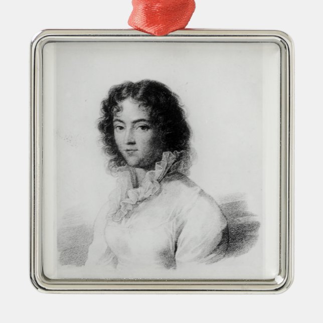 Portrait of Constanze Mozart  1828 Metal Ornament (Front)