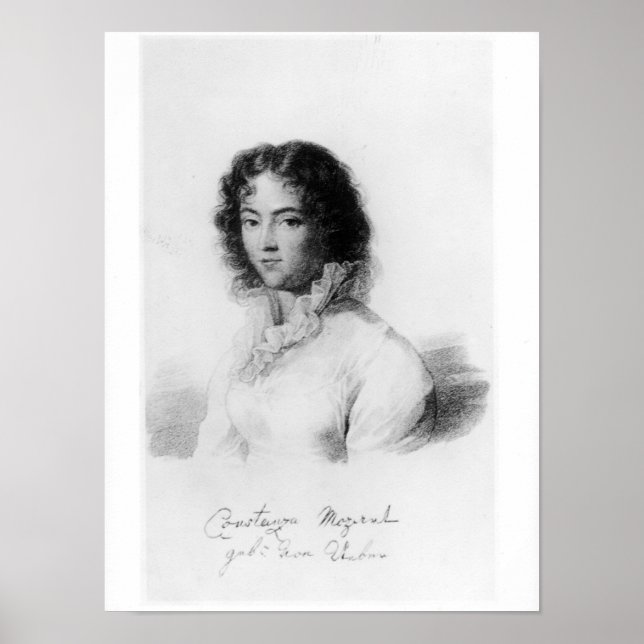Portrait of Constanze Mozart  1828 Poster (Front)