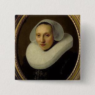 Portrait of Cornelia Pronck, Wife of Albert Cuyper 15 Cm Square Badge