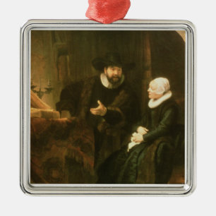 Portrait of Cornelius Anslo and his Wife, 1641 (oi Metal Ornament