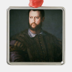 Portrait of Cosimo I de'Medici, 16th century Metal Ornament