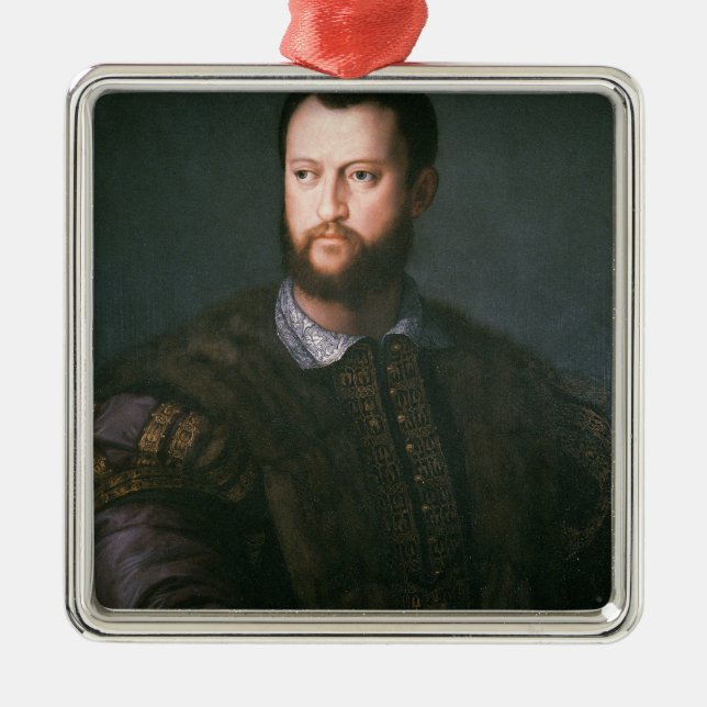 Portrait of Cosimo I de'Medici, 16th century Metal Ornament (Front)