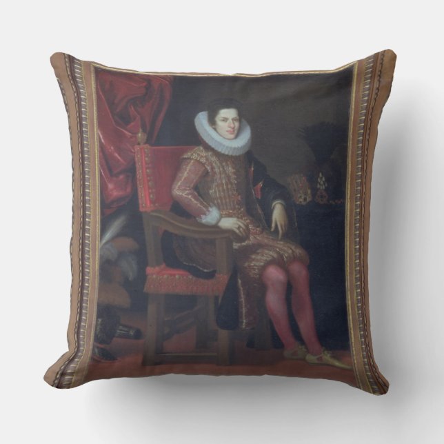Portrait of Cosimo II de'Medici (1590-1621) (oil o Cushion (Front)