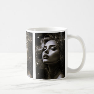 Portrait of cosmic beauty. coffee mug