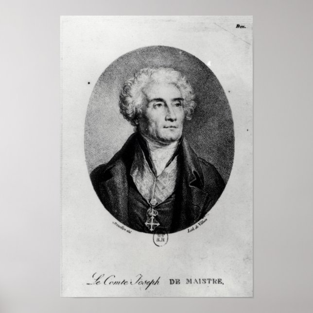 Portrait of Count Joseph de Maistre Poster (Front)