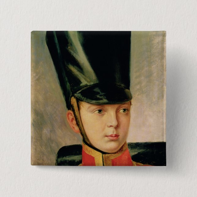 Portrait of Crown Prince Alexander 15 Cm Square Badge (Front)