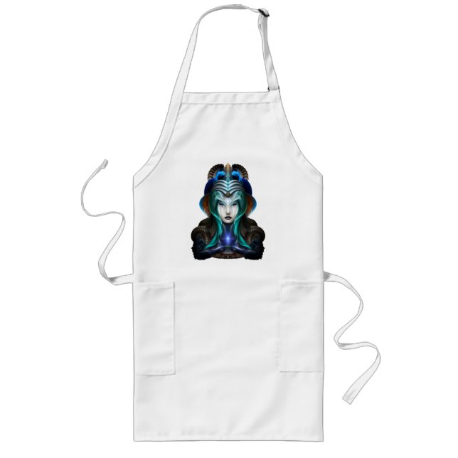 Portrait Of Cyiria Fractal Art ISO Long Apron (Front)