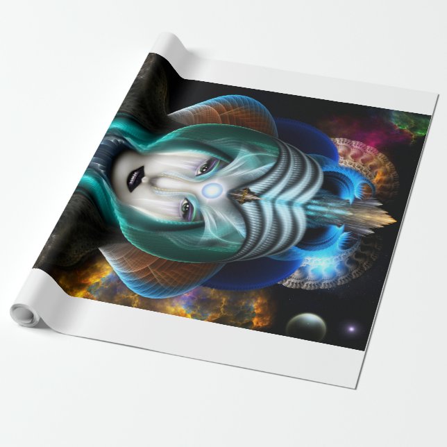 Portrait Of Cyiria Wrapping Paper (Unrolled)