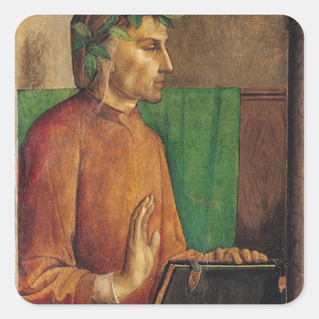 Portrait of Dante Alighieri , c.1475 Square Sticker (Front)