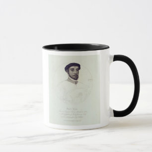 Portrait of David Rizio,an original painted Mug
