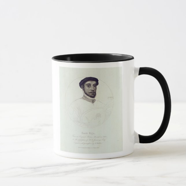 Portrait of David Rizio,an original painted Mug (Right)