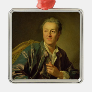 Portrait of Denis Diderot 1767 Metal Tree Decoration