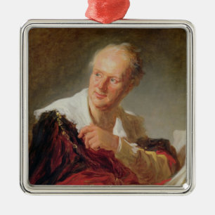 Portrait of Denis Diderot c.1769 Metal Ornament