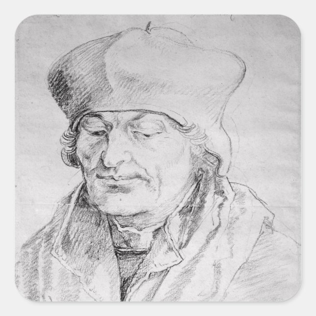 Portrait of Desiderius Erasmus  1520 Square Sticker (Front)