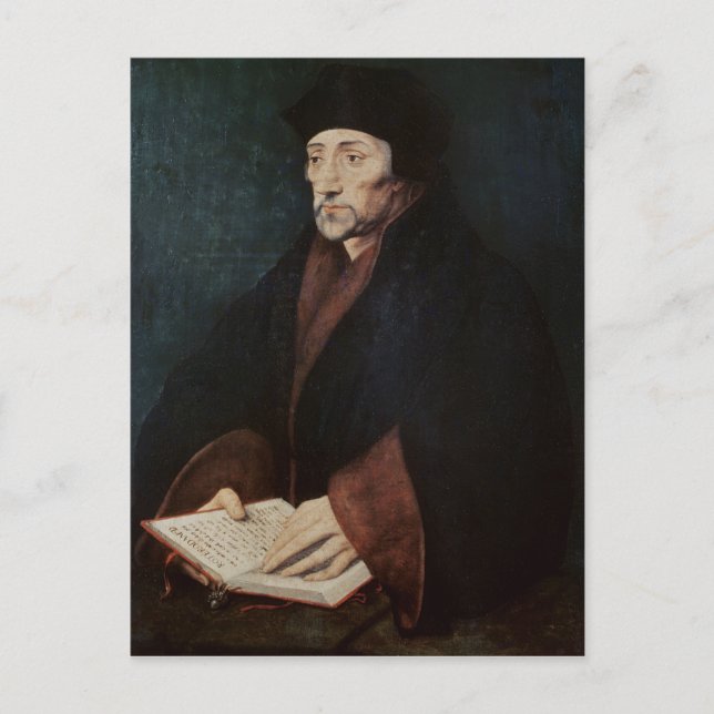 Portrait of Desiderius Erasmus  of Rotterdam Postcard (Front)