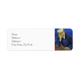 Portrait of Doctor Gachet by Van Gogh Return Address Label