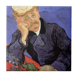 Portrait of Doctor Gachet by Vincent van Gogh Ceramic Tile