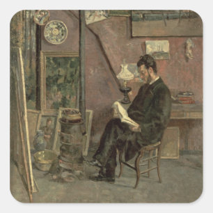 Portrait of Doctor Martinez, 1878 (oil on canvas) Square Sticker