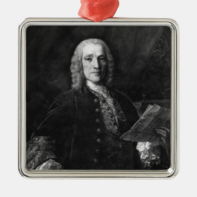Portrait of Domenico Scarlatti Metal Tree Decoration (Front)