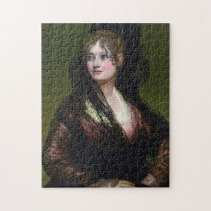 Portrait of Dona Isabel de Cabos Porsel   de Goya Jigsaw Puzzle