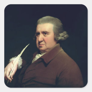 Portrait of Dr Erasmus Darwin Square Sticker