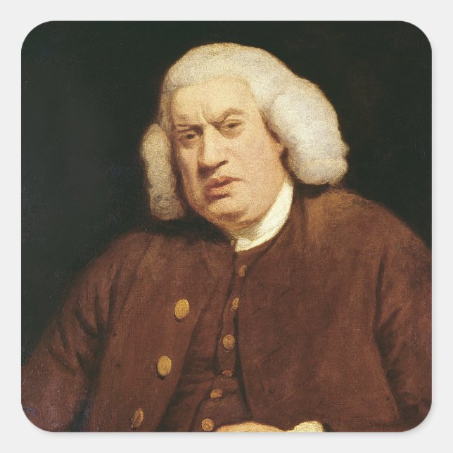 Portrait of Dr. Samuel Johnson Square Sticker (Front)