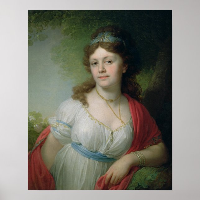 Portrait of E. Temkina, 1798 Poster (Front)