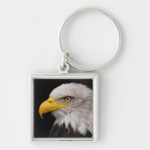 Portrait of eagle key ring